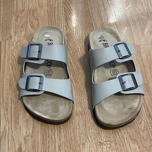 Birkenstock Light Gray Double Strap Sandals